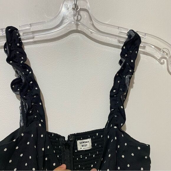 NWOT Aritzia Sunday Best Flirt Ruffle Polka Dot Jumpsuit - Picture 6 of 6